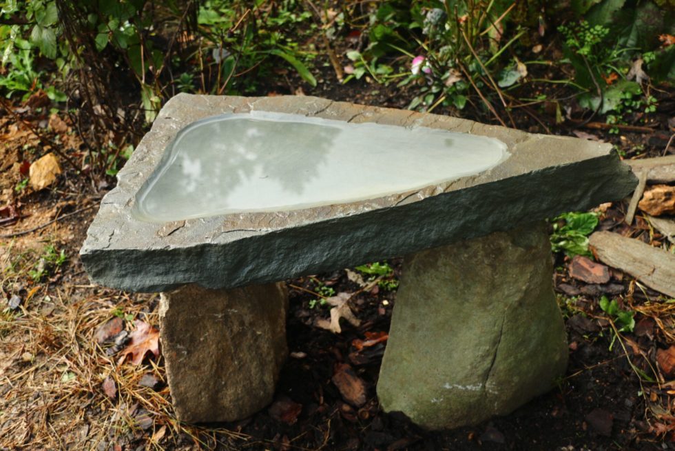 hand made natural stone bird baths Devine Escapes