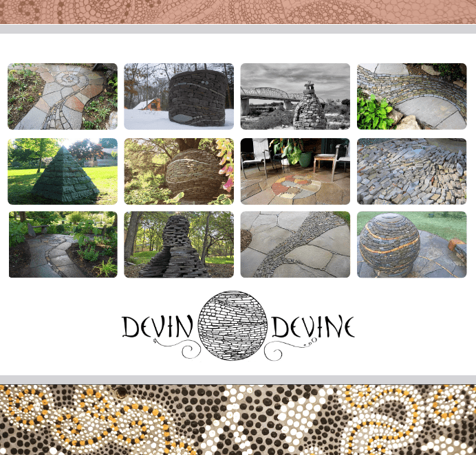 2025 stone art calendar garden paths and cairn sculptures