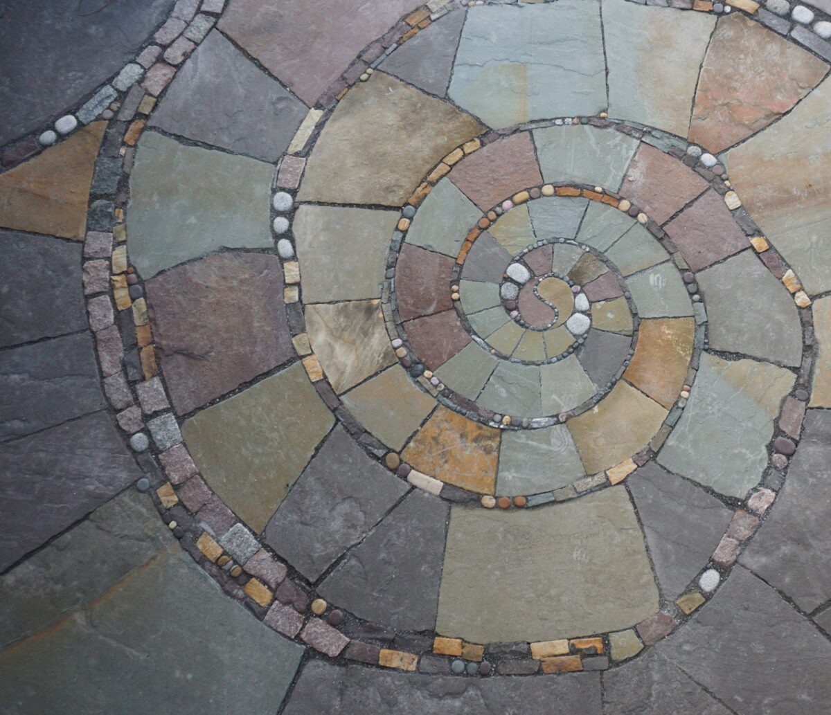 cosmic flagstone spiral art