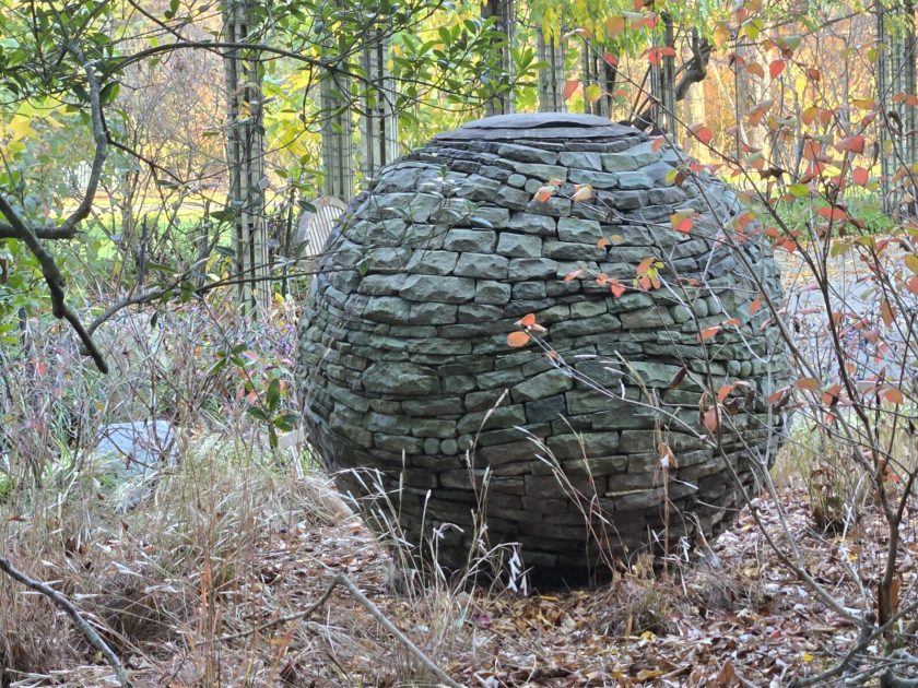 dry stone sphere sculpture